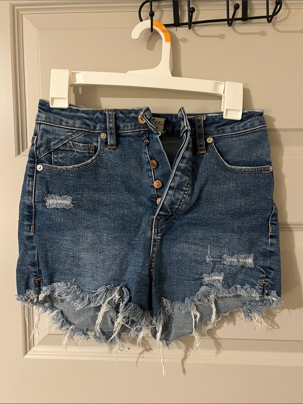 Denim mini shorts